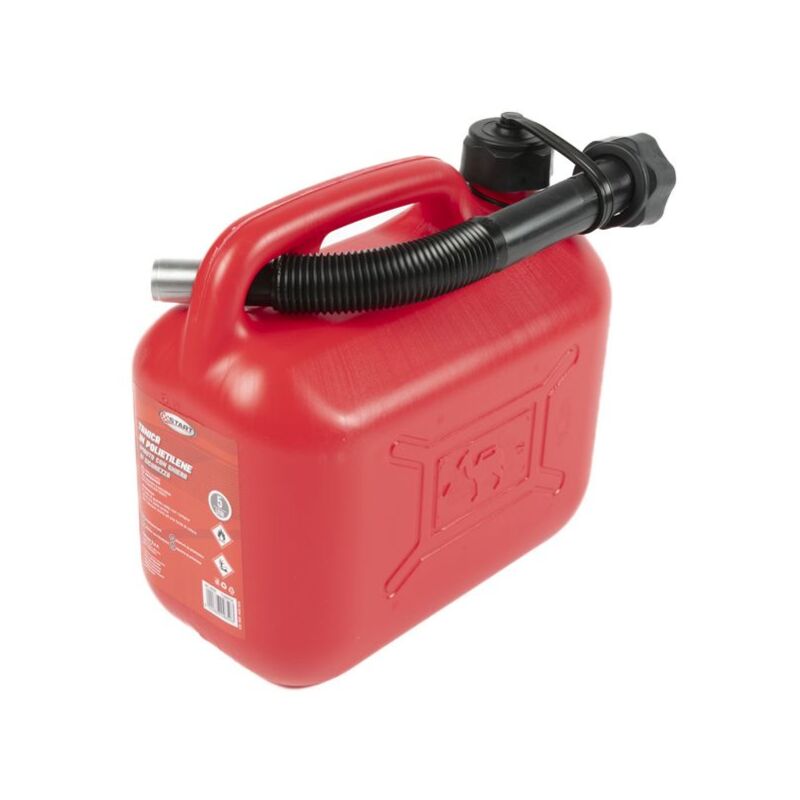 foto del prodotto tanica in plastica con bocchettone carburante 5l