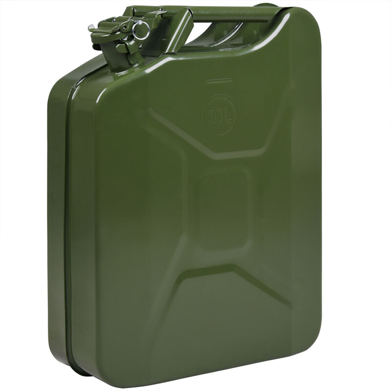 foto del prodotto tanica per benzina 20 l staffa di sicurezza certificazione un metallo diesel carburante bidone contenitore monzana