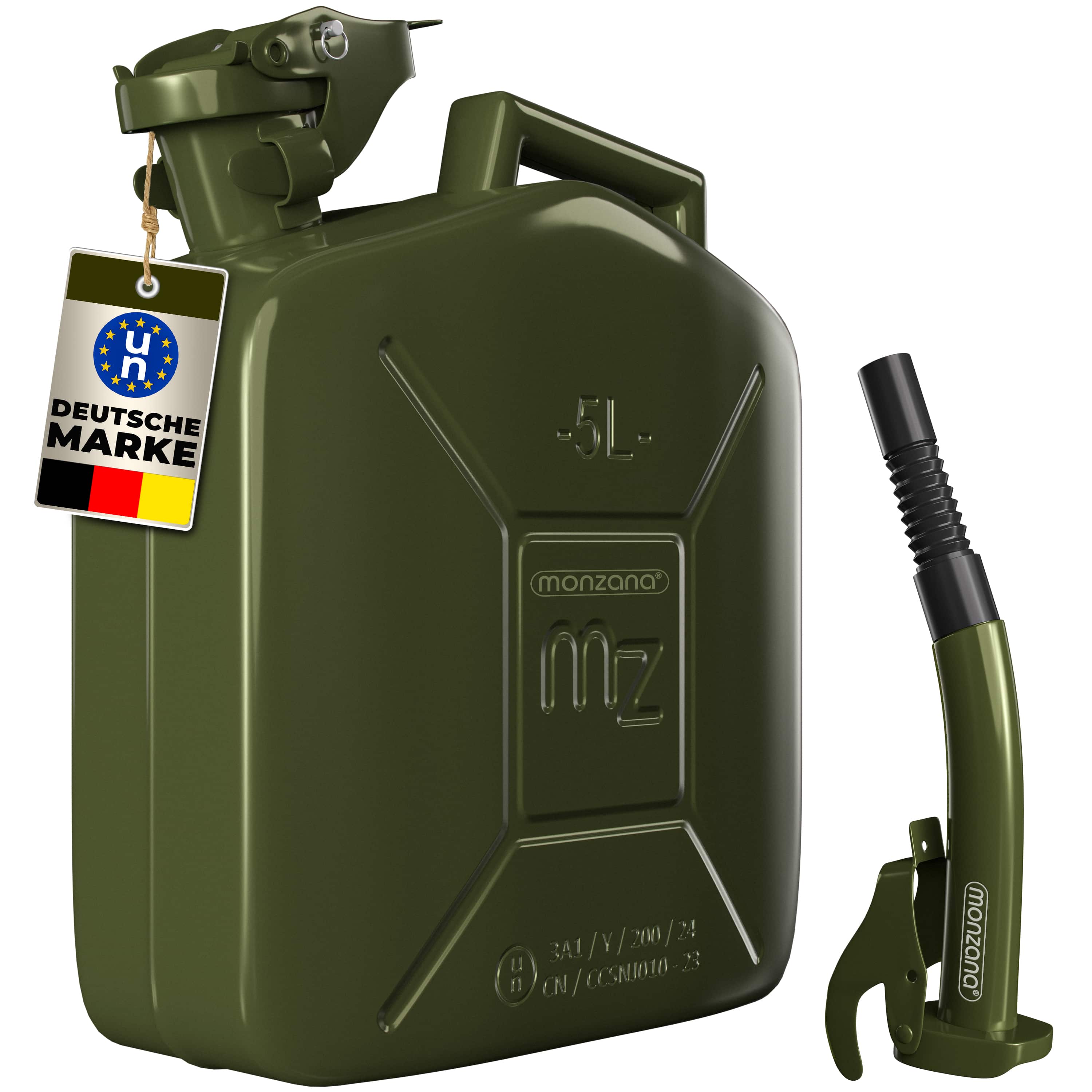 foto del prodotto tanica per benzina metallo 5 l beccuccio