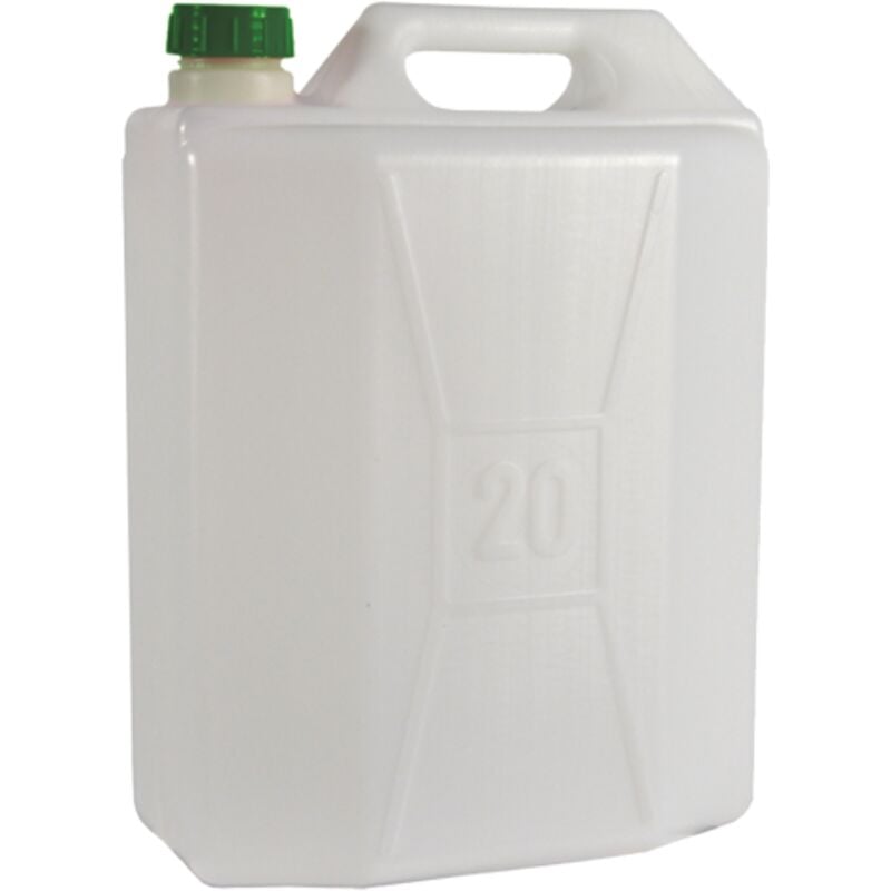 foto del prodotto tanica per uso alimentare in plastica polietilene atossico ' ecoplast bianco -20 litri