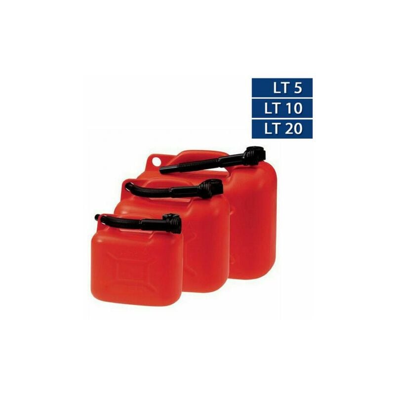 foto del prodotto tanica plastica per carburante benzina e gasolio omologata lt 5 10 20 00721v lt 5 00721 