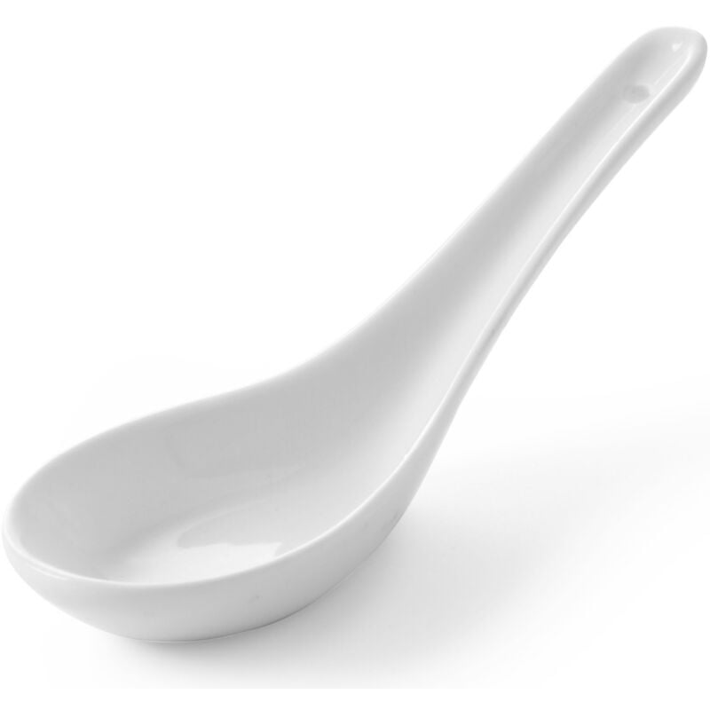 foto del prodotto tapas mini cucchiaio per salse e intingoli, porcellana bianca, set da 6 pz. hendi 785324