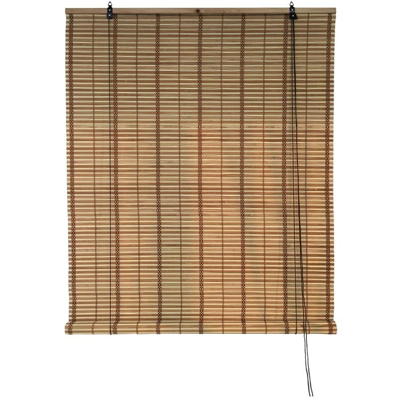 foto del prodotto tapparella midollino bamboo e legno con carrucola e cordino folk garden deluxe collection 100xh160 cm natural
