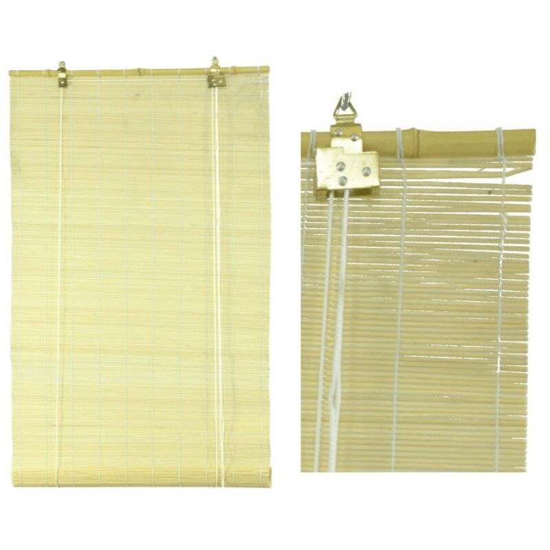foto del prodotto tapparella midollino naturale asta bambu cm120xh300x12