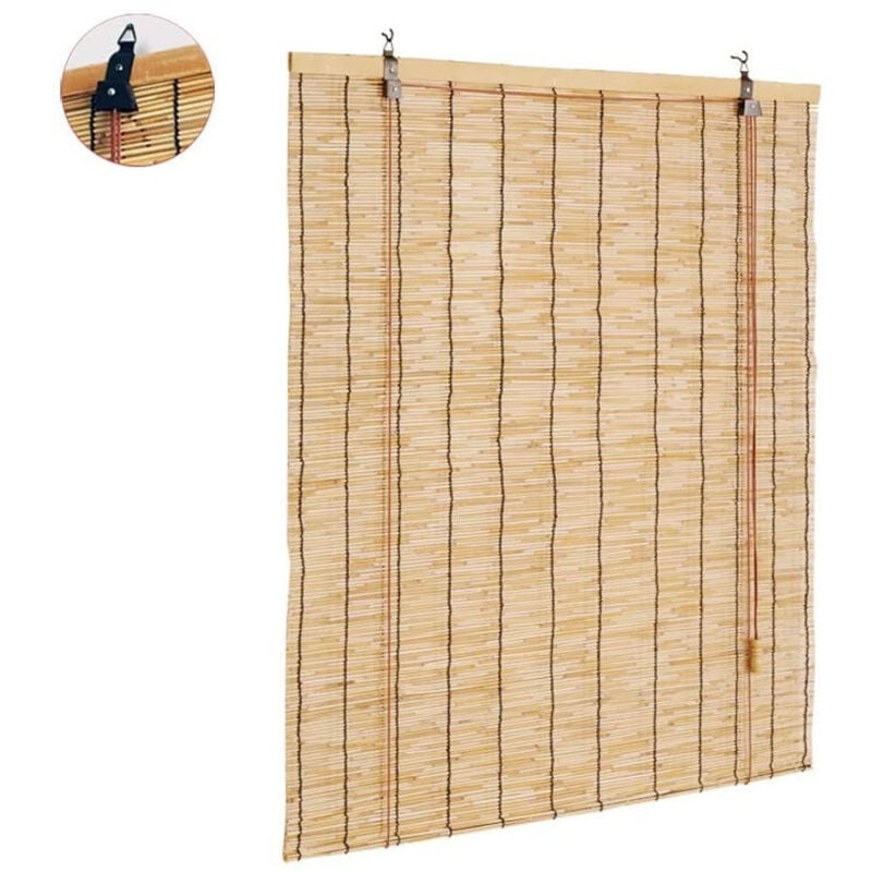 foto del prodotto tapparella tenda arella avvolgibile in listelli di bamb naturale 100 x 180 cm trade shop traesio