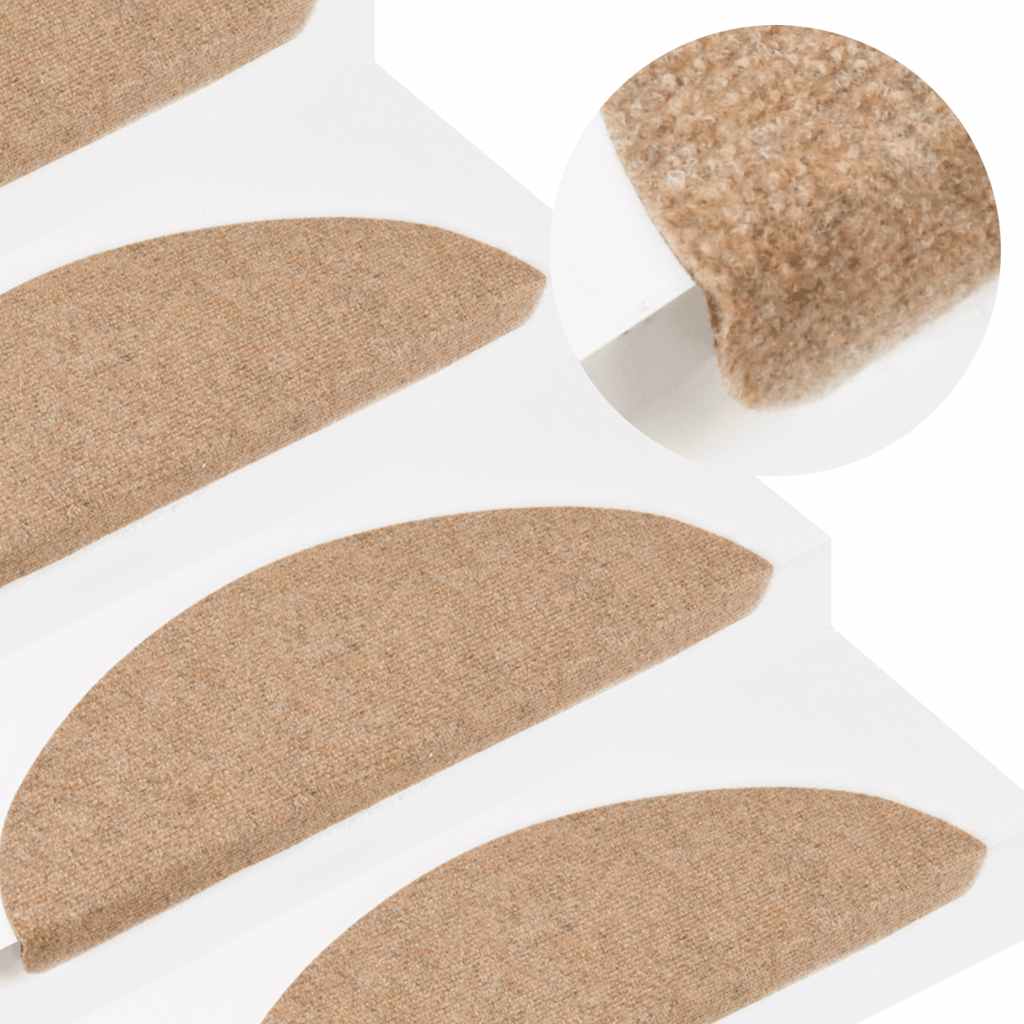 foto del prodotto tappeti adesivi per scale 15 pz 56x17x3 cm beigecod mxl 73167