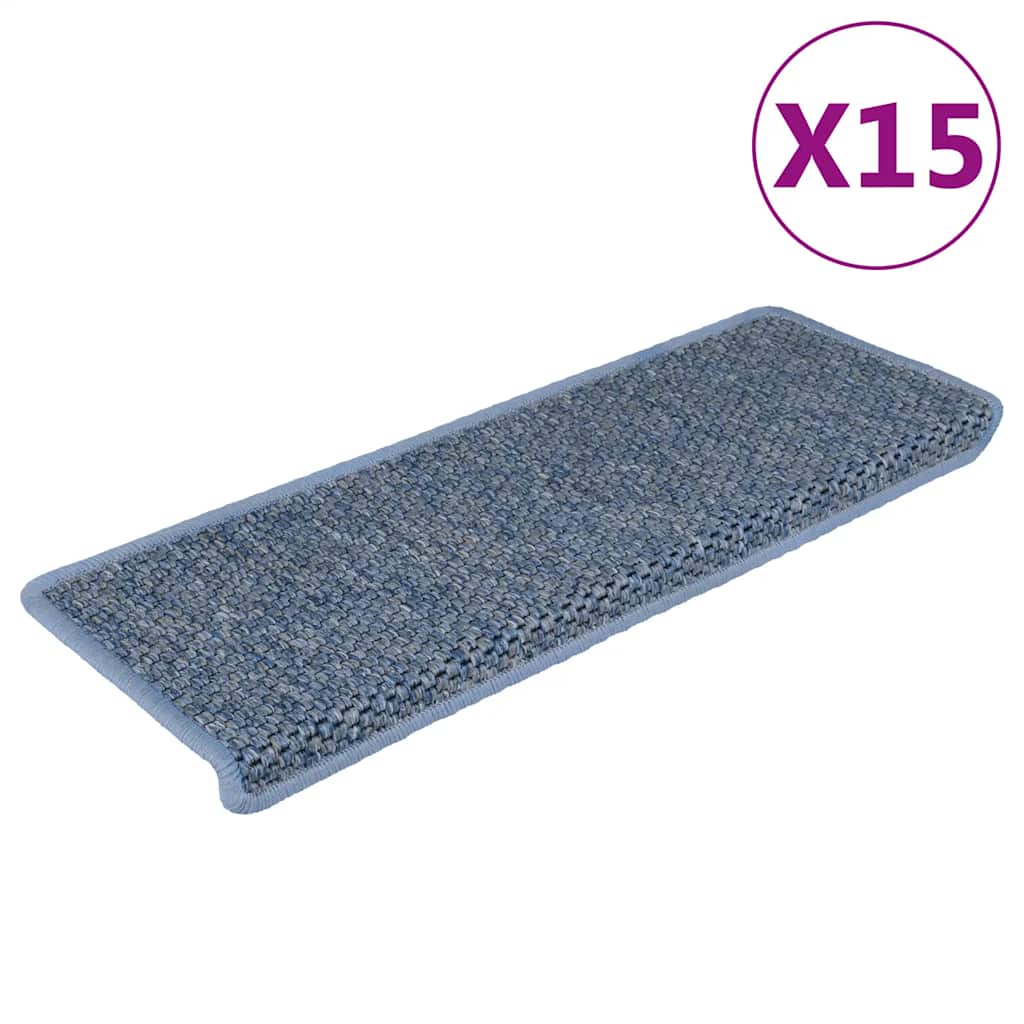 foto del prodotto tappeti autoadesivi scale aspetto sisal 15 pz 65x21x4 cm blucod mxl 130248