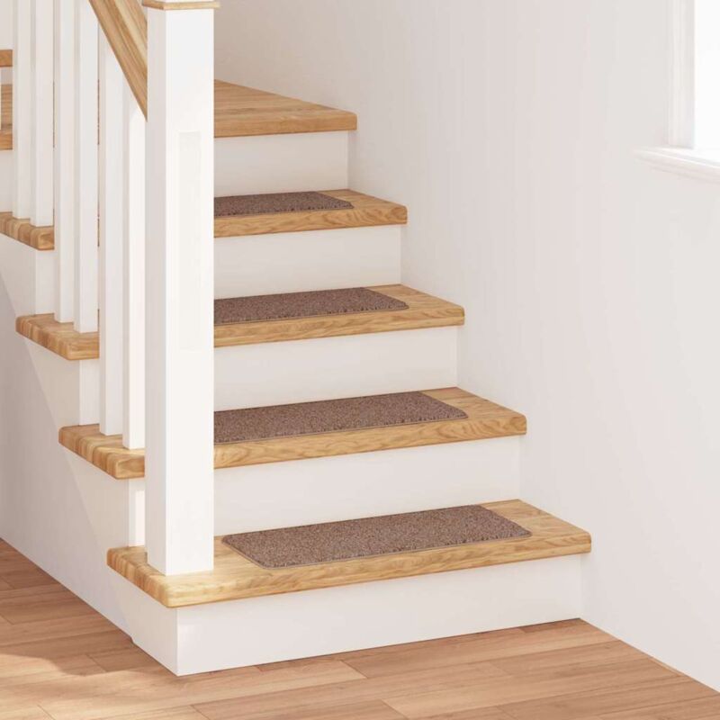 foto del prodotto tappeti per scale 15 pcs marrone 60 x 25 cm polipropilene vidaxl