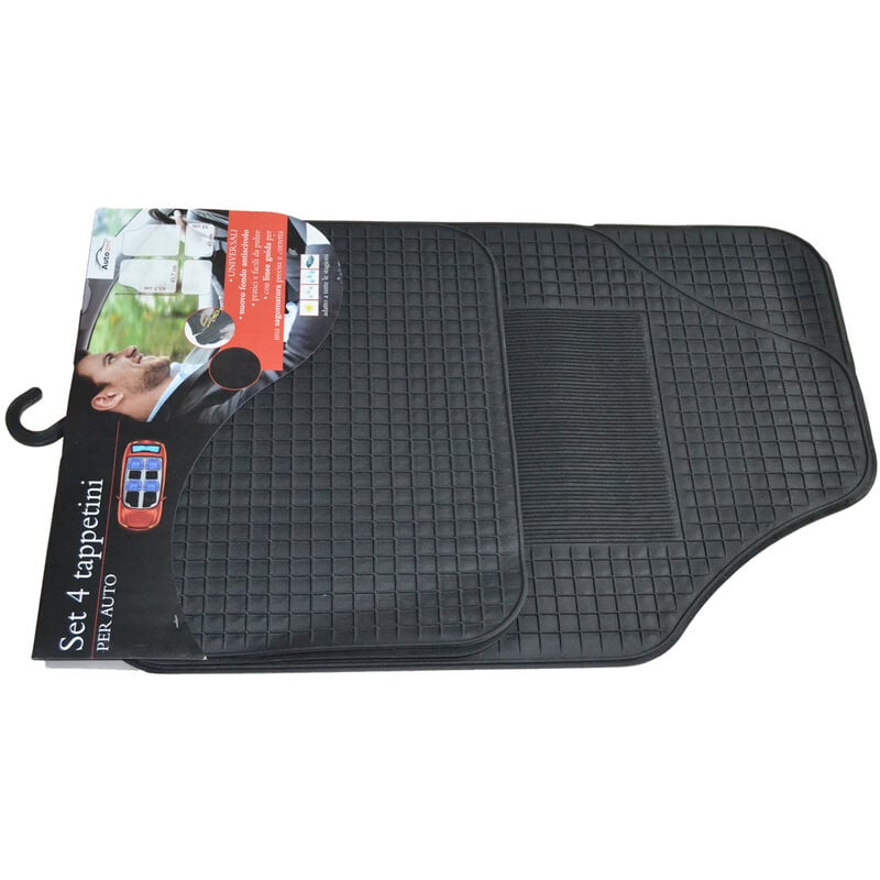 foto del prodotto tappeti x auto gomma 4pz nero