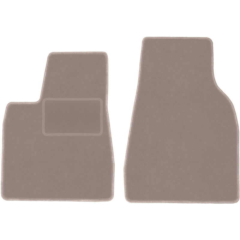 foto del prodotto tappetini anteriori beige per tesla model x suv 2016 