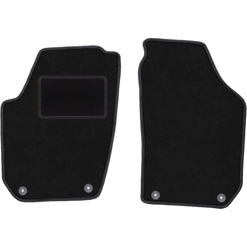 foto del prodotto tappetini anteriori neri per skoda fabia ii hatchback, station wagon 2007 2014 