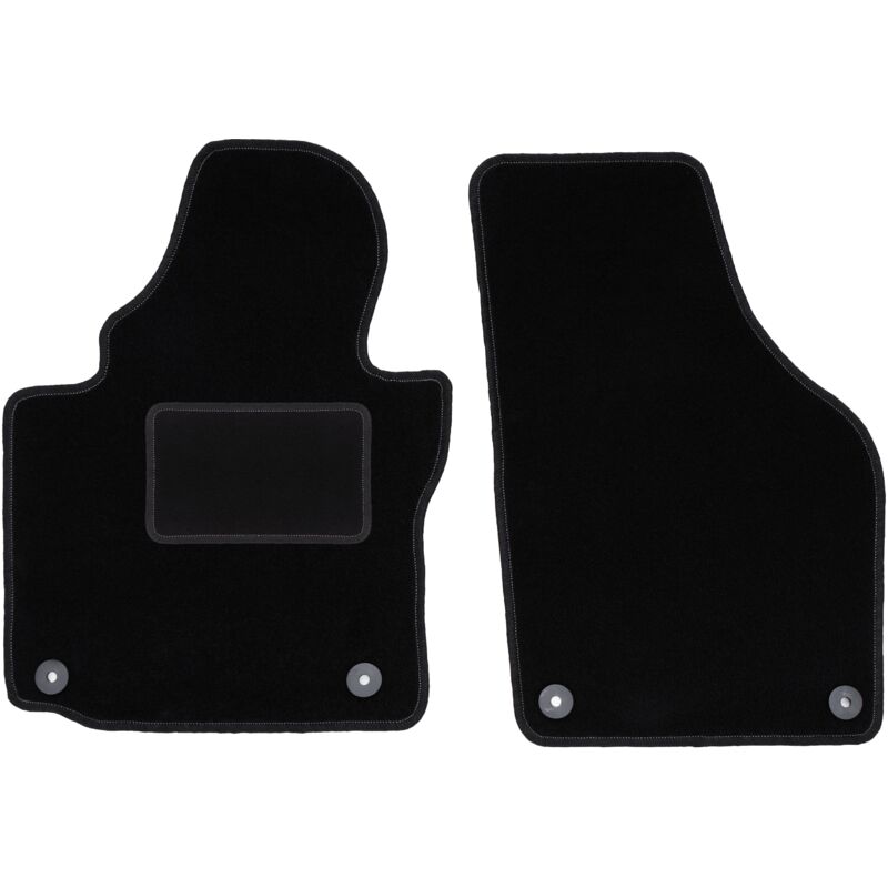 foto del prodotto tappetini anteriori neri per volkswagen caddy 2k fl monovolume 2010 2015 