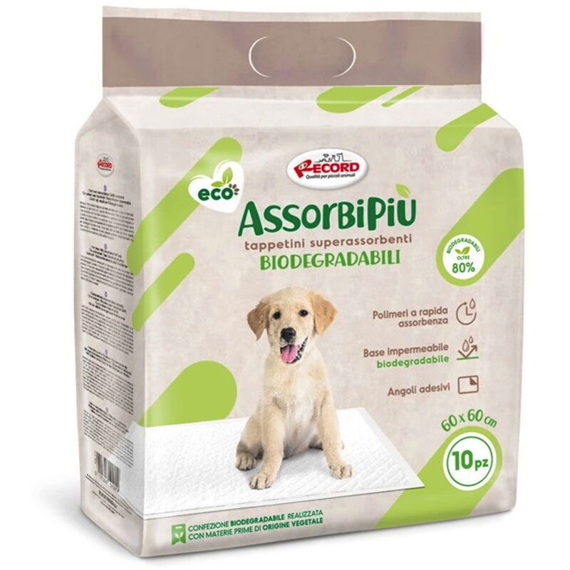 foto del prodotto tappetini assorbenti biodegradabili 60x60cm assorbipi da 10 pezzi