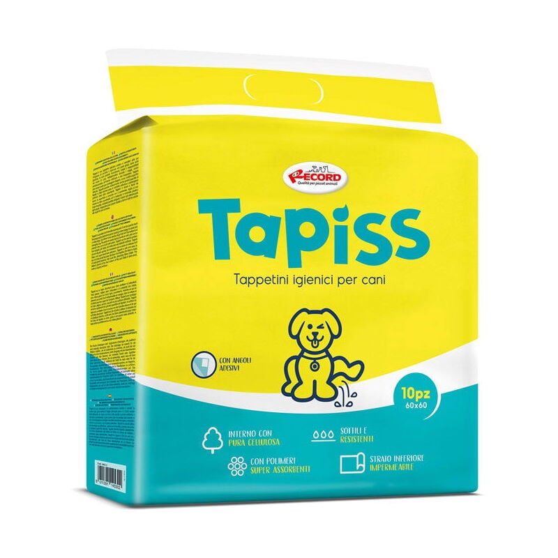 foto del prodotto tappetini assorbenti modello tapiss con angoli adesivi 60x60 cm 100 tappetini 60x60 cm