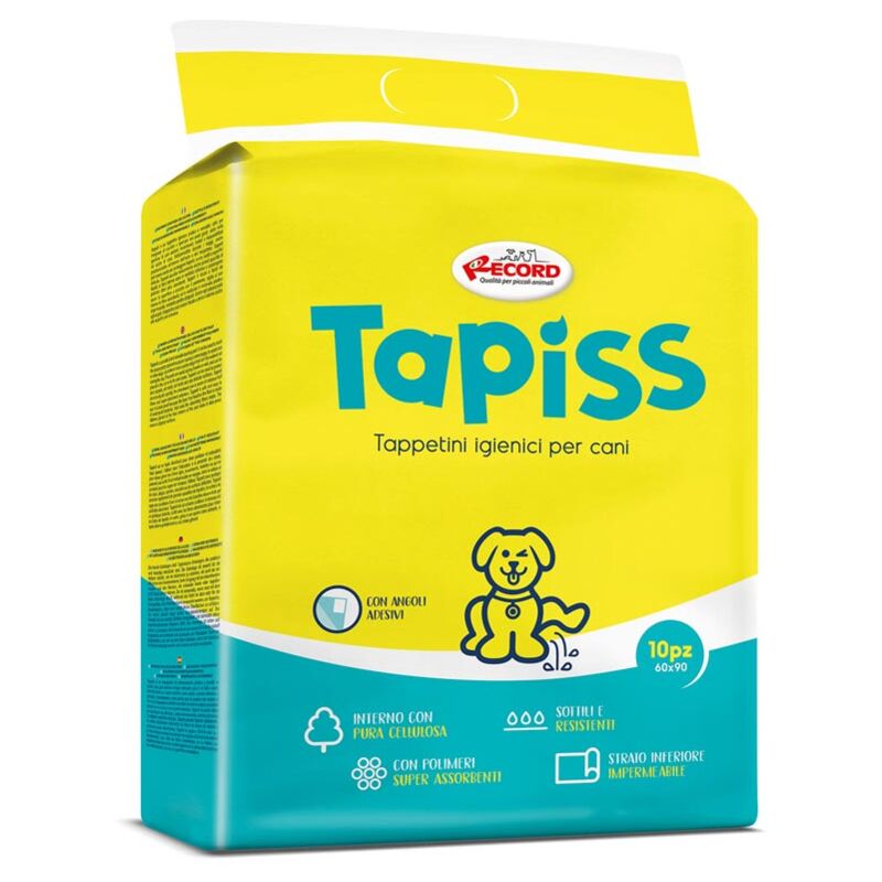 foto del prodotto tappetini assorbenti modello tapiss con angoli adesivi 60x90 cm 10 tappetini 60x90 cm