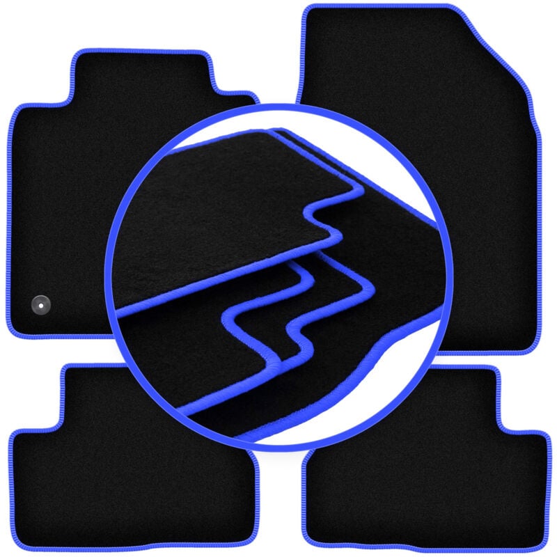 foto del prodotto tappetini auto carlux blue per nissan micra k12 hatchback 2002 2010 