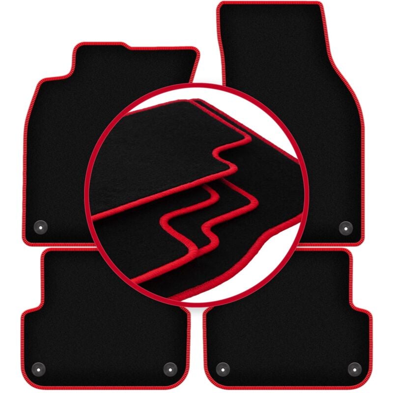 foto del prodotto tappetini auto carlux red per audi a6 c6 berlina, station wagon, avant 2004 2006 