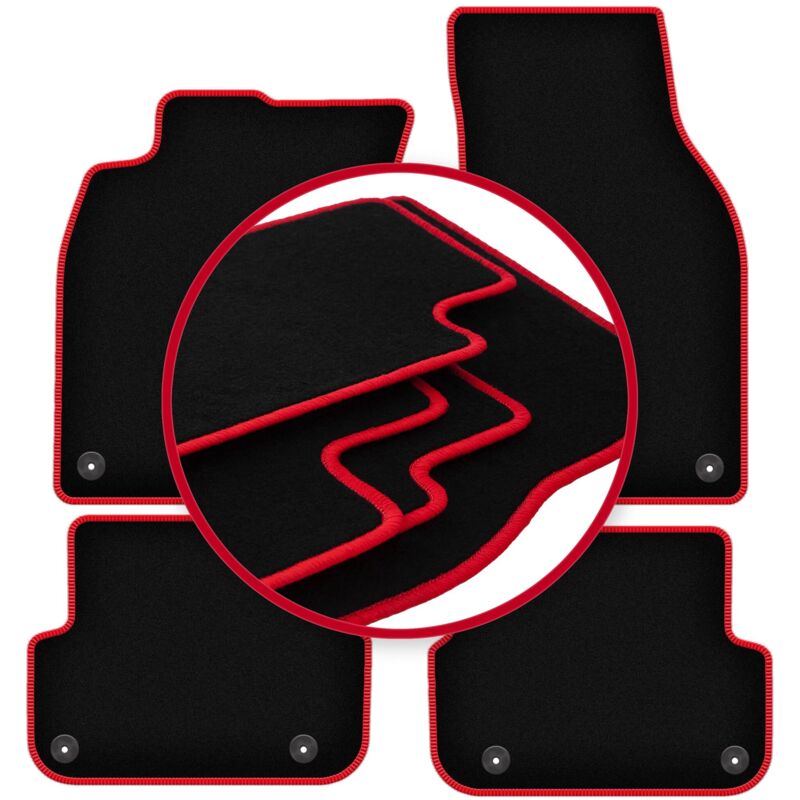 foto del prodotto tappetini auto carlux red per audi a6 c6 fl berlina, station wagon, avant 2006 2011 