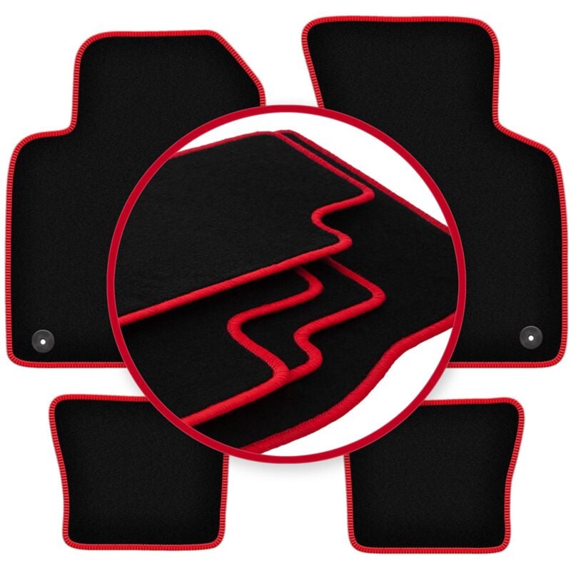 foto del prodotto tappetini auto carlux red per audi tt i 8n cabrio, roadster, coup 1998 2006 