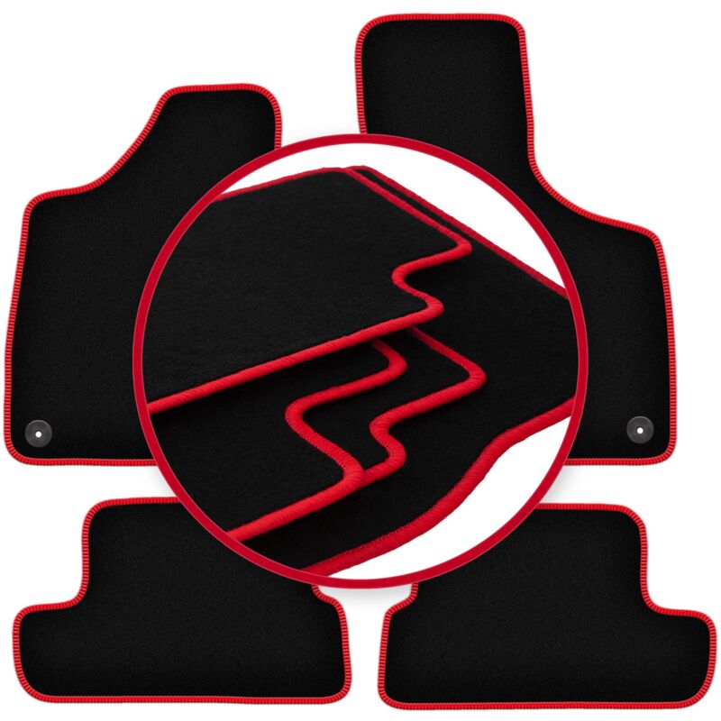 foto del prodotto tappetini auto carlux red per audi tt ii 8j cabrio, roadster, coup 2006 2014 