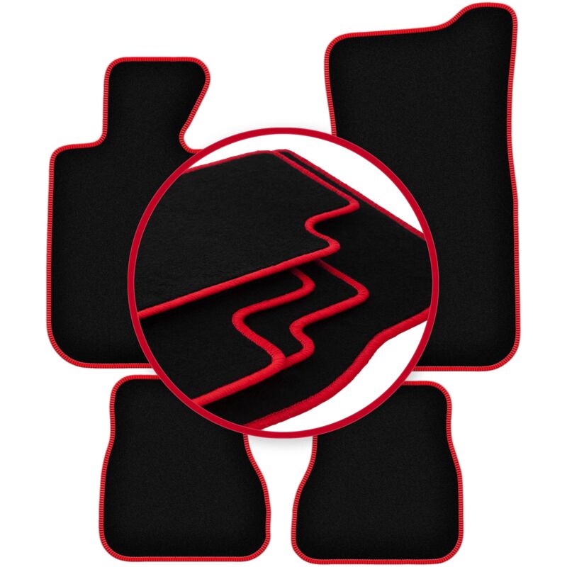 foto del prodotto tappetini auto carlux red per bmw 3 e30 decappottabile 1986 1993 