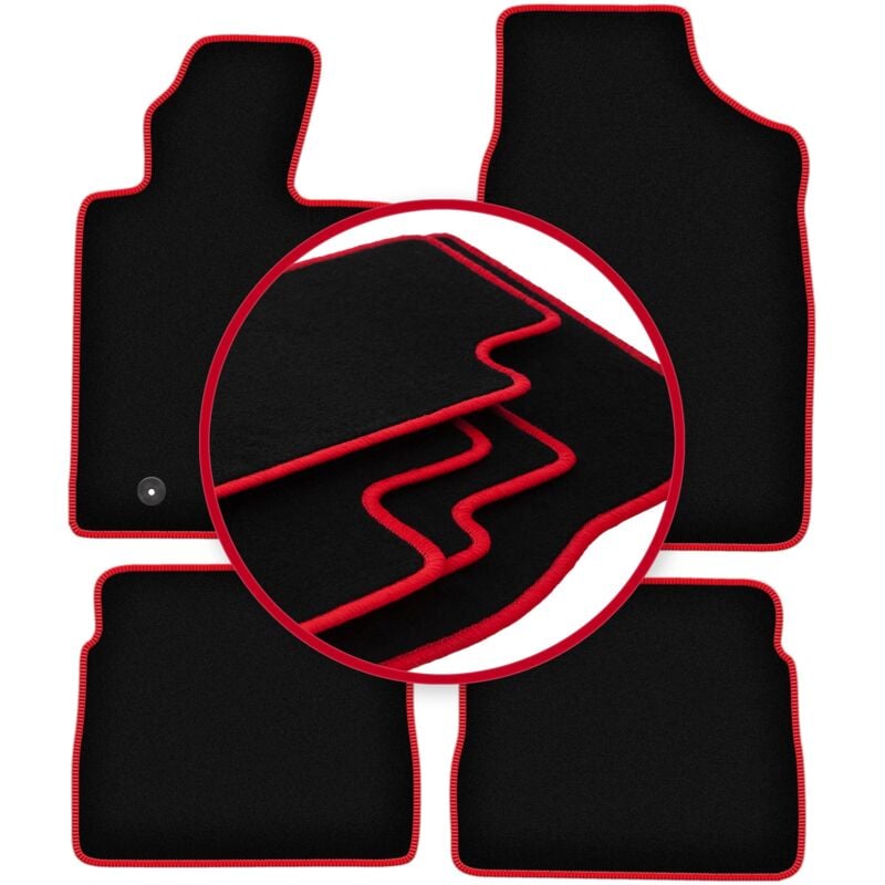 foto del prodotto tappetini auto carlux red per chrysler pt cruiser decappottabile, hatchback 2000 2010 