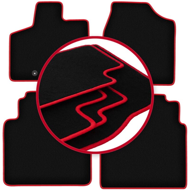 foto del prodotto tappetini auto carlux red per chrysler town county iv minivan 2008 2016 