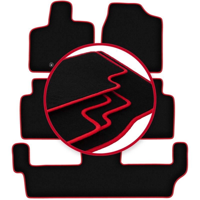 foto del prodotto tappetini auto carlux red per chrysler voyager v 7 posti 2008 2011 