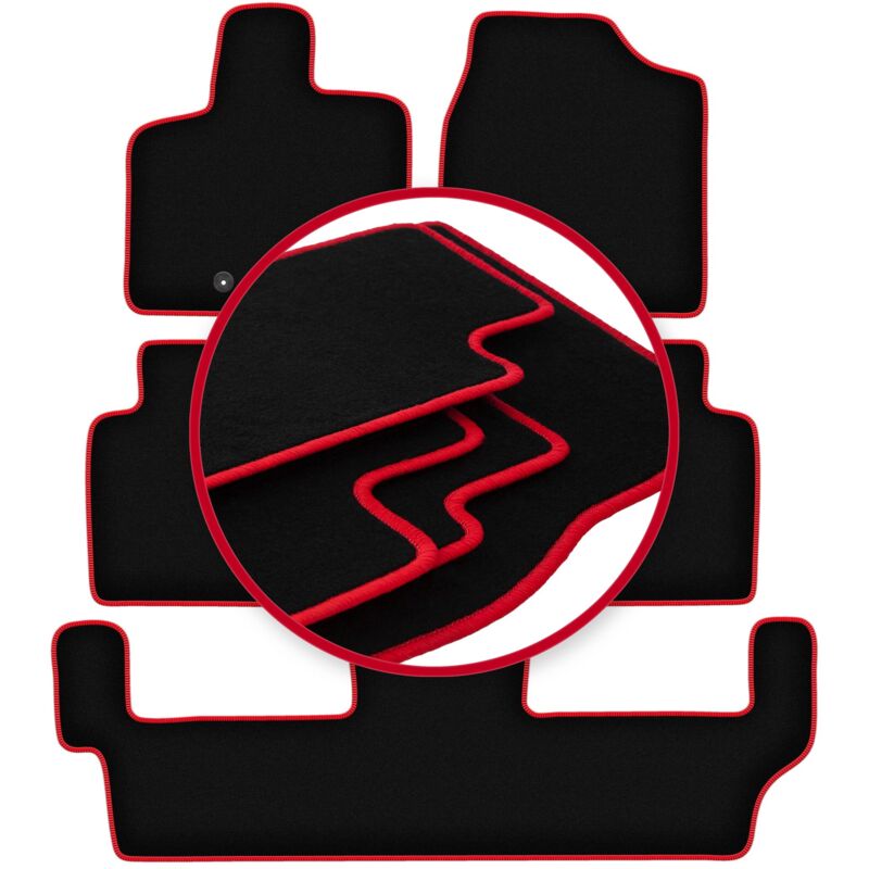 foto del prodotto tappetini auto carlux red per chrysler voyager v fl 7 posti 2011 2016 