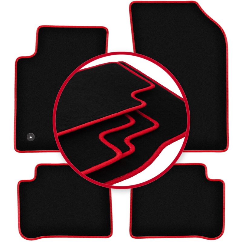 foto del prodotto tappetini auto carlux red per citroen c3 iii hatchback 2017 