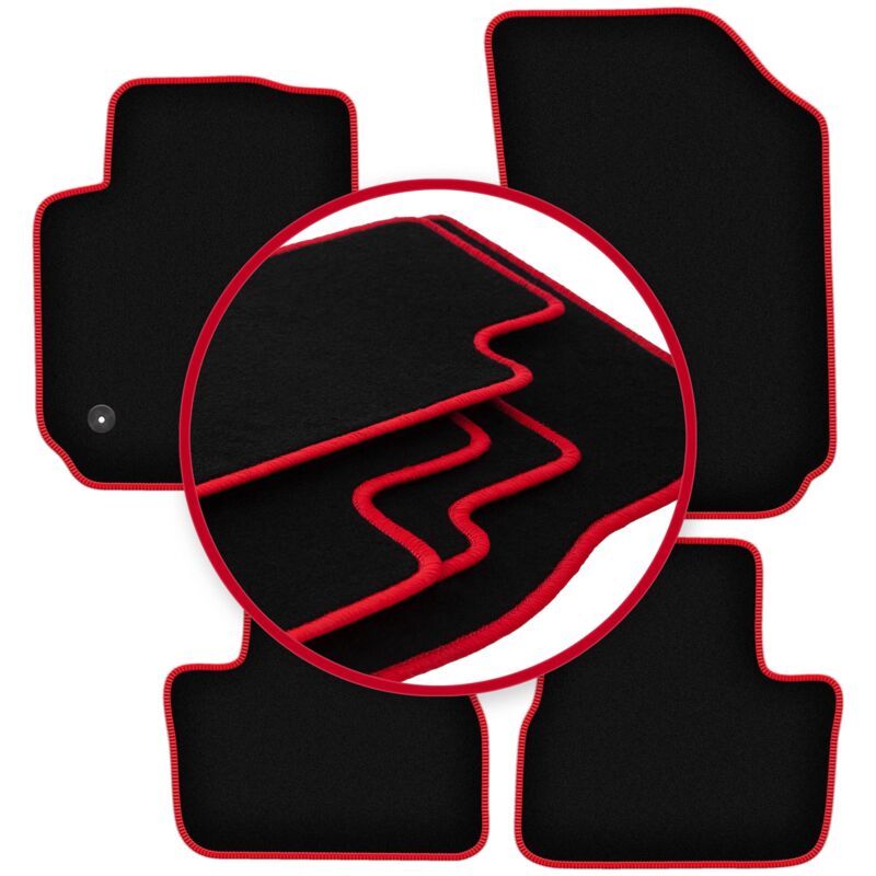 foto del prodotto tappetini auto carlux red per citroen c4 cactus crossover 2014 2018 