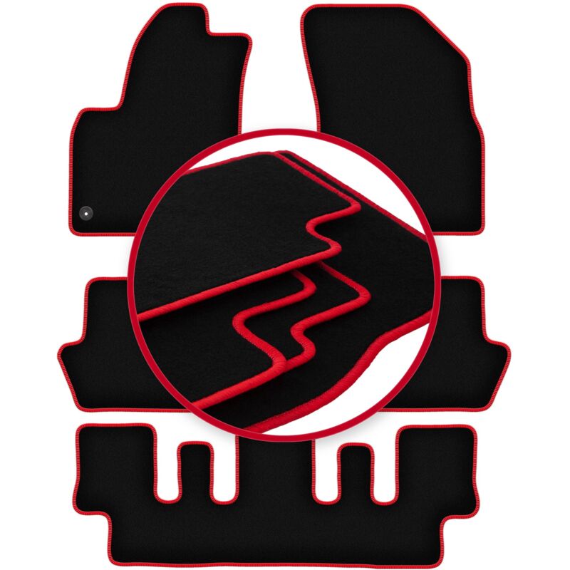 foto del prodotto tappetini auto carlux-red per citroen c4 grand picasso 7 posti 2006-2013