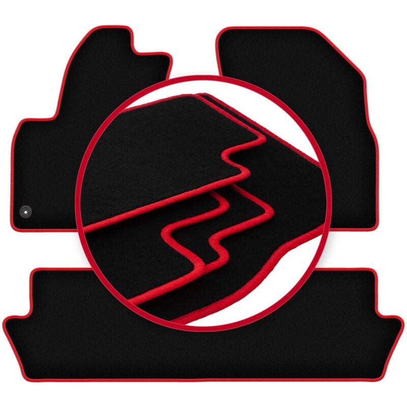 foto del prodotto tappetini auto carlux red per citroen c4 picasso i monovolume 2006 2013 