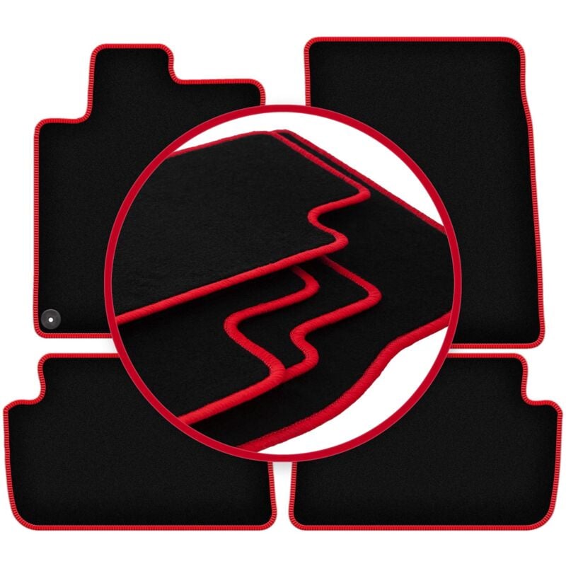 foto del prodotto tappetini auto carlux red per citroen c5 i berlina, station wagon 2001 2008 
