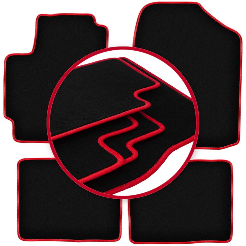 foto del prodotto tappetini auto carlux red per daihatsu sirion iii m300 hatchback 2004 2010 