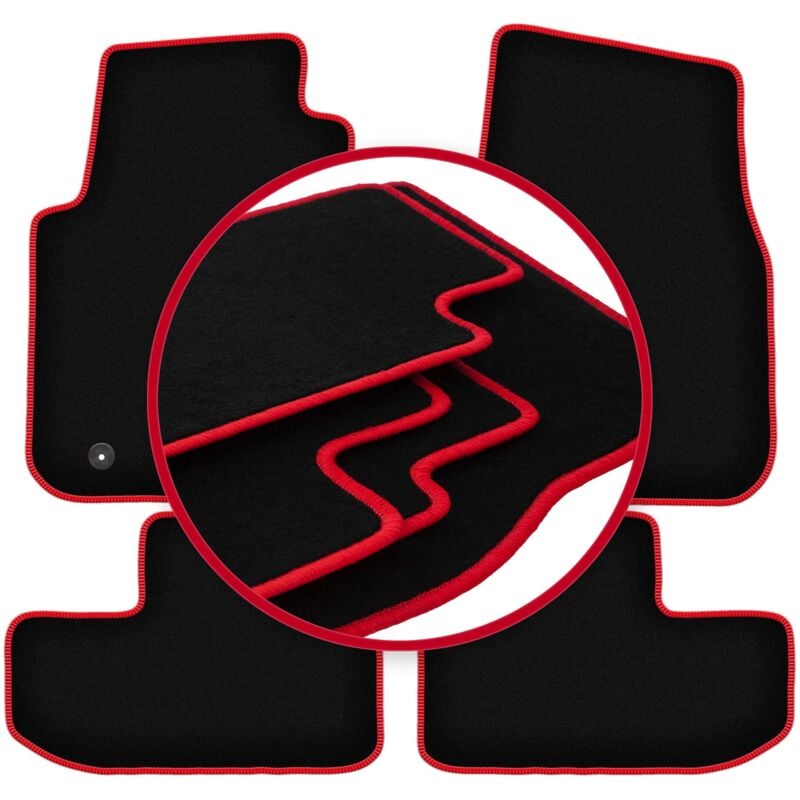 foto del prodotto tappetini auto carlux red per dodge challenger iii coup 2008 