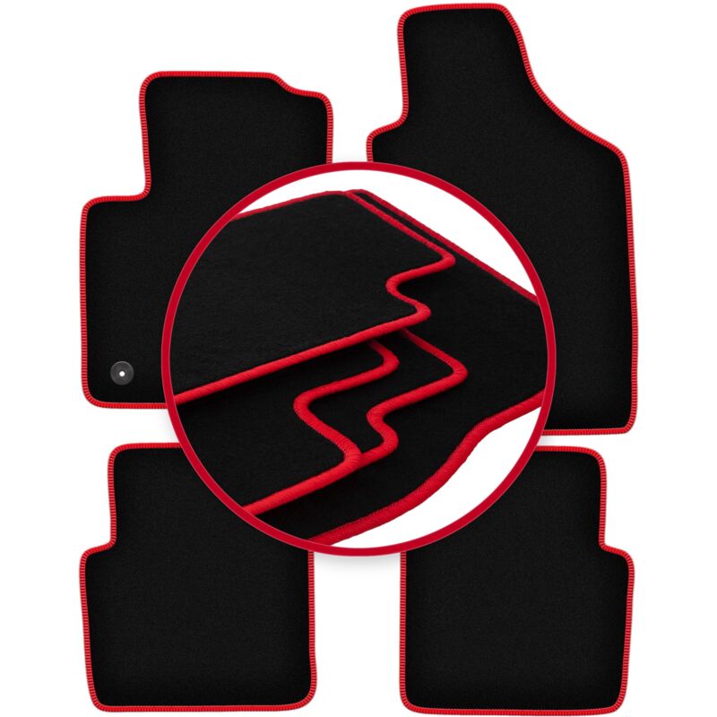 foto del prodotto tappetini auto carlux red per fiat 500 fl hatchback 2013 2019 