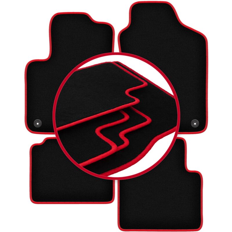 foto del prodotto tappetini auto carlux red per fiat 500 hybrid hatchback 2020 