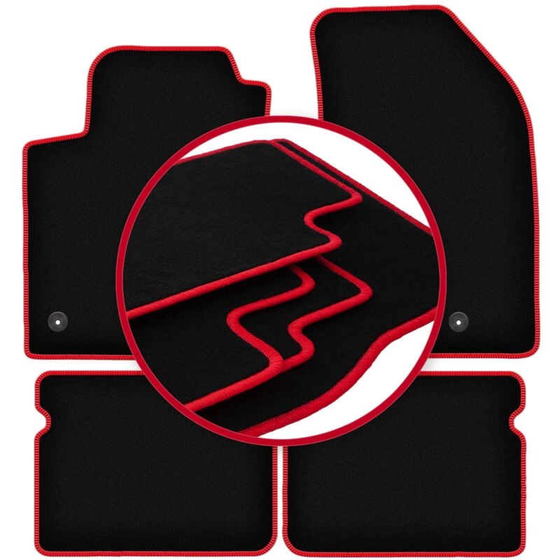foto del prodotto tappetini auto carlux red per fiat bravo ii hatchback 2007 2012 