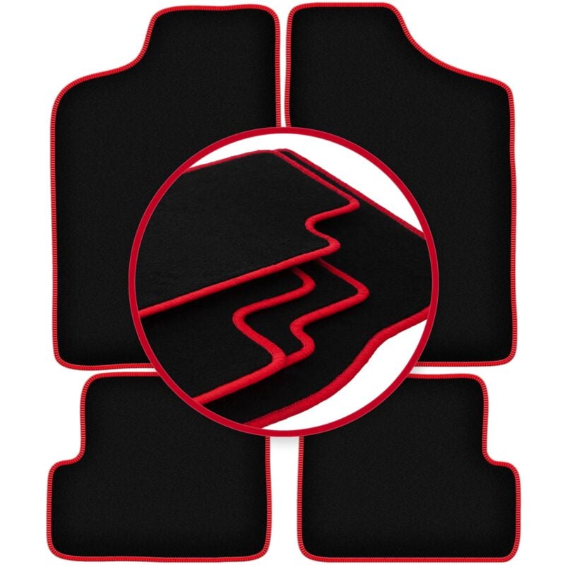 foto del prodotto tappetini auto carlux red per fiat cinquecento hatchback 1991 1998 