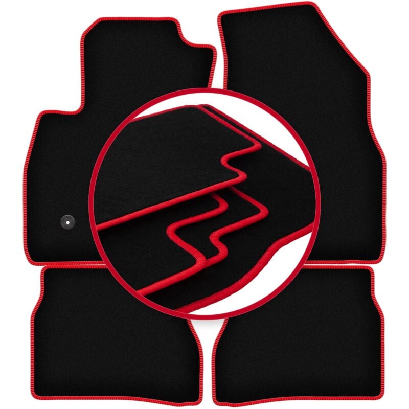 foto del prodotto tappetini auto carlux red per fiat doblo ii 0 2009 2020 