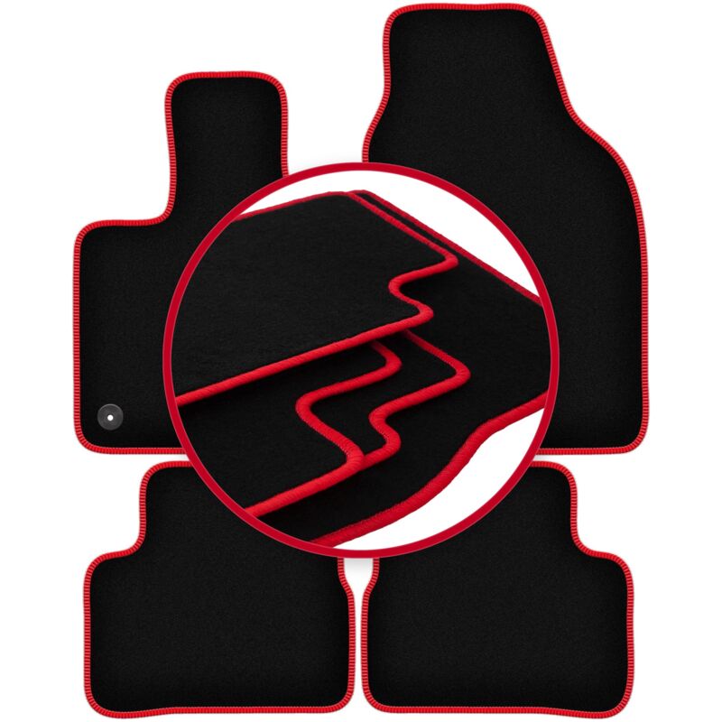 foto del prodotto tappetini auto carlux red per fiat e 500 500 electric hatchback 2020 