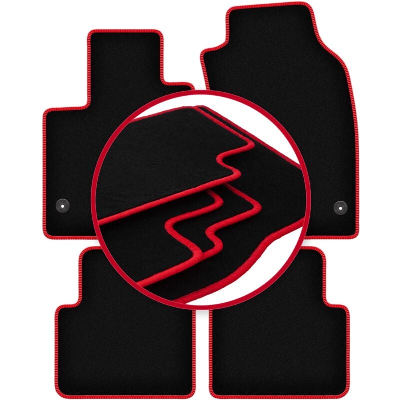 foto del prodotto tappetini auto carlux red per fiat panda iii hatchback 2012 