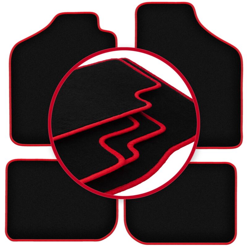 foto del prodotto tappetini auto carlux red per fiat uno hatchback 1983 2001 