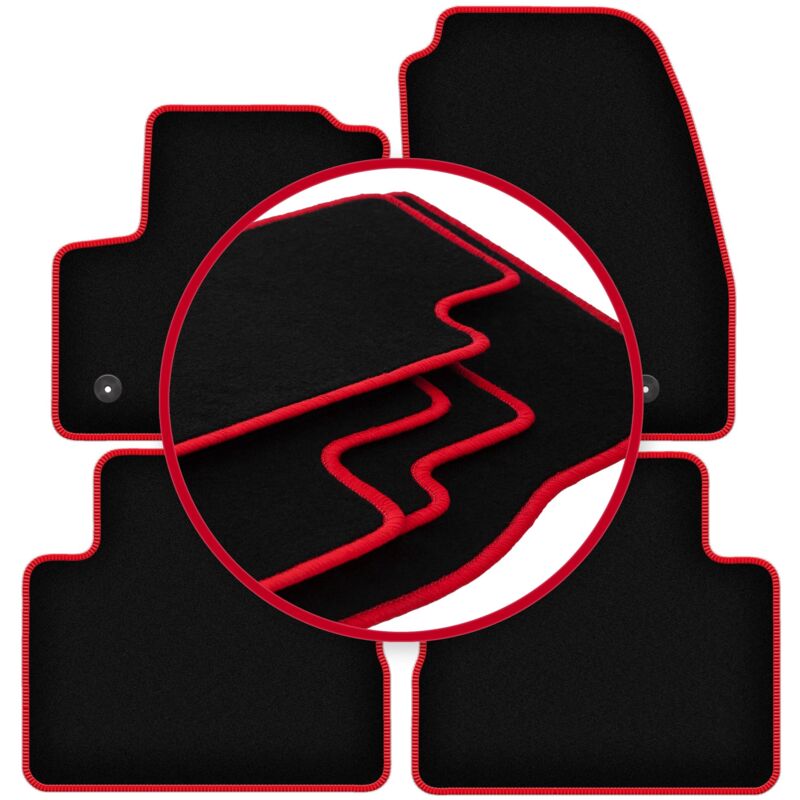 foto del prodotto tappetini auto carlux red per ford c max mk2 minivan 2015 2019 