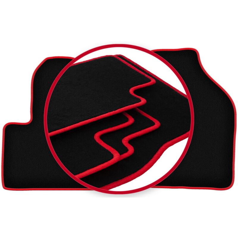foto del prodotto tappetini auto carlux red per ford connect kombivan 2003 2012 