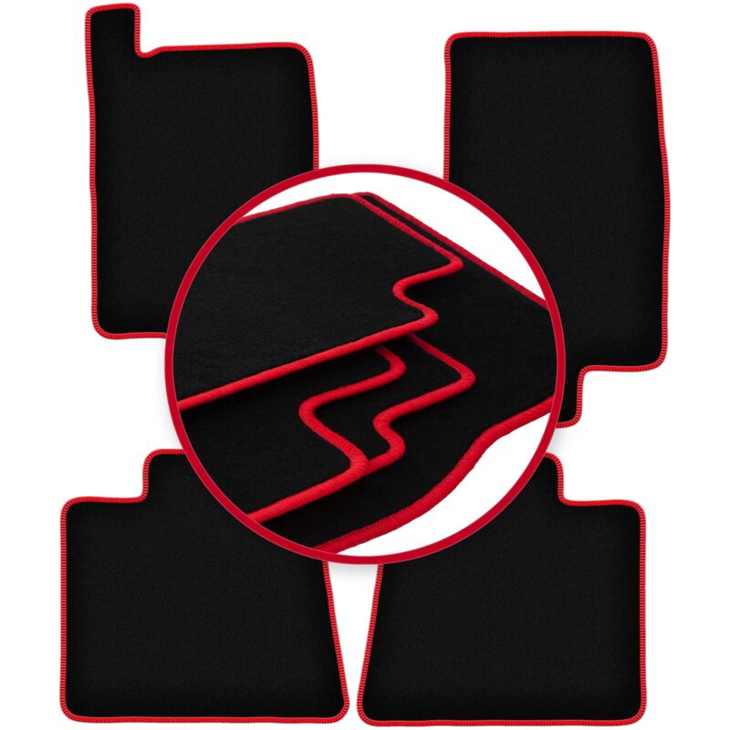 foto del prodotto tappetini auto carlux red per ford explorer design personalizzato 0 