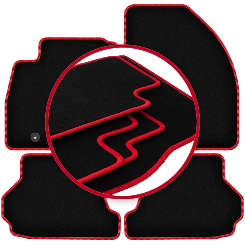 foto del prodotto tappetini auto carlux red per ford focus mk2 convertibile 2006 2010 