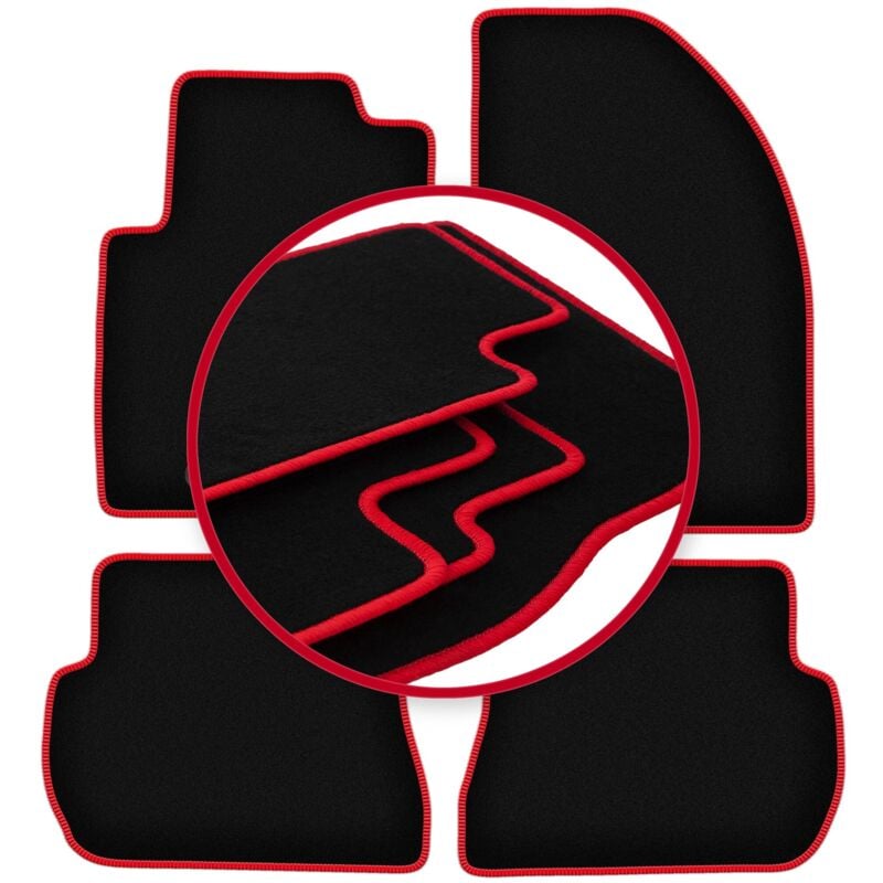 foto del prodotto tappetini auto carlux red per ford fusion hatchback 2005 2012 