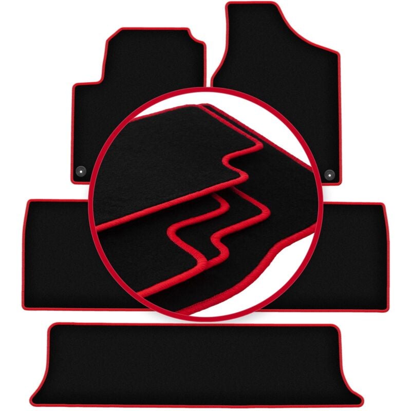 foto del prodotto tappetini auto carlux red per ford galaxy mk1 minivan 1995 2006 